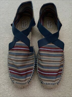 Toni Pons Origens Striped Espadrille in Blue, Tan and Red